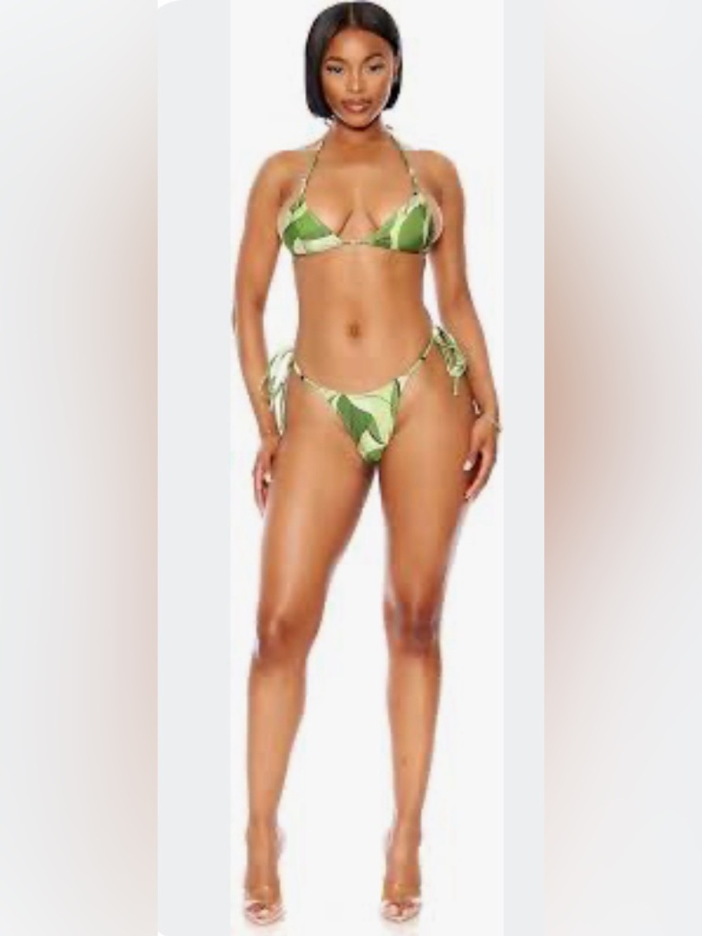 Forplay Green Camouflage Tie-Side Bikini Bottom - Women Swim